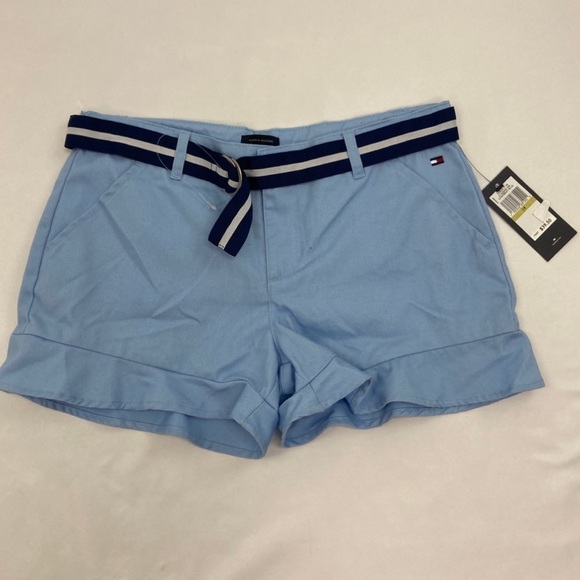 Brand new Tommy Hilfiger ruffle shorts  with belt size 14 - Picture 1 of 3